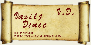 Vasilj Dinić vizit kartica